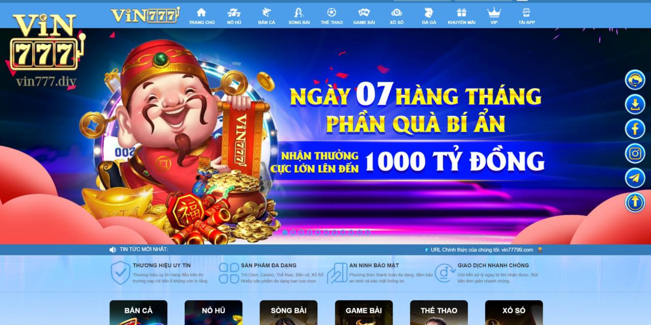 Truy cập đường link chính thức vào nhà cái Vin777